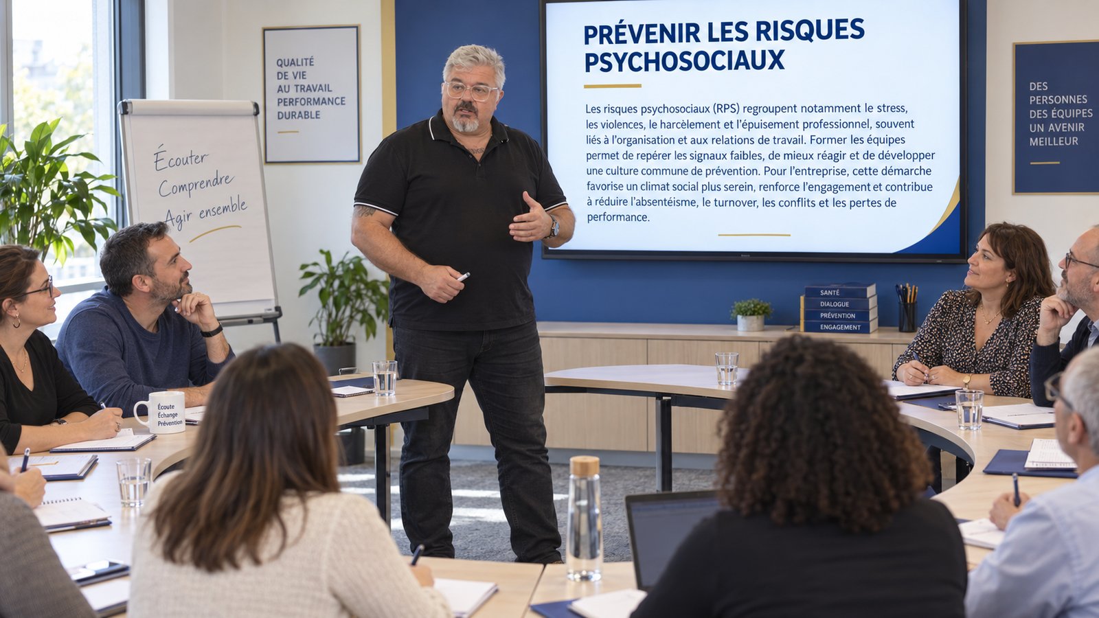Session de formation sur la prévention des risques psychosociaux